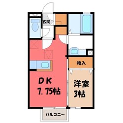 小山駅 バス19分  県営横倉住宅下車：停歩5分 1階の物件間取画像